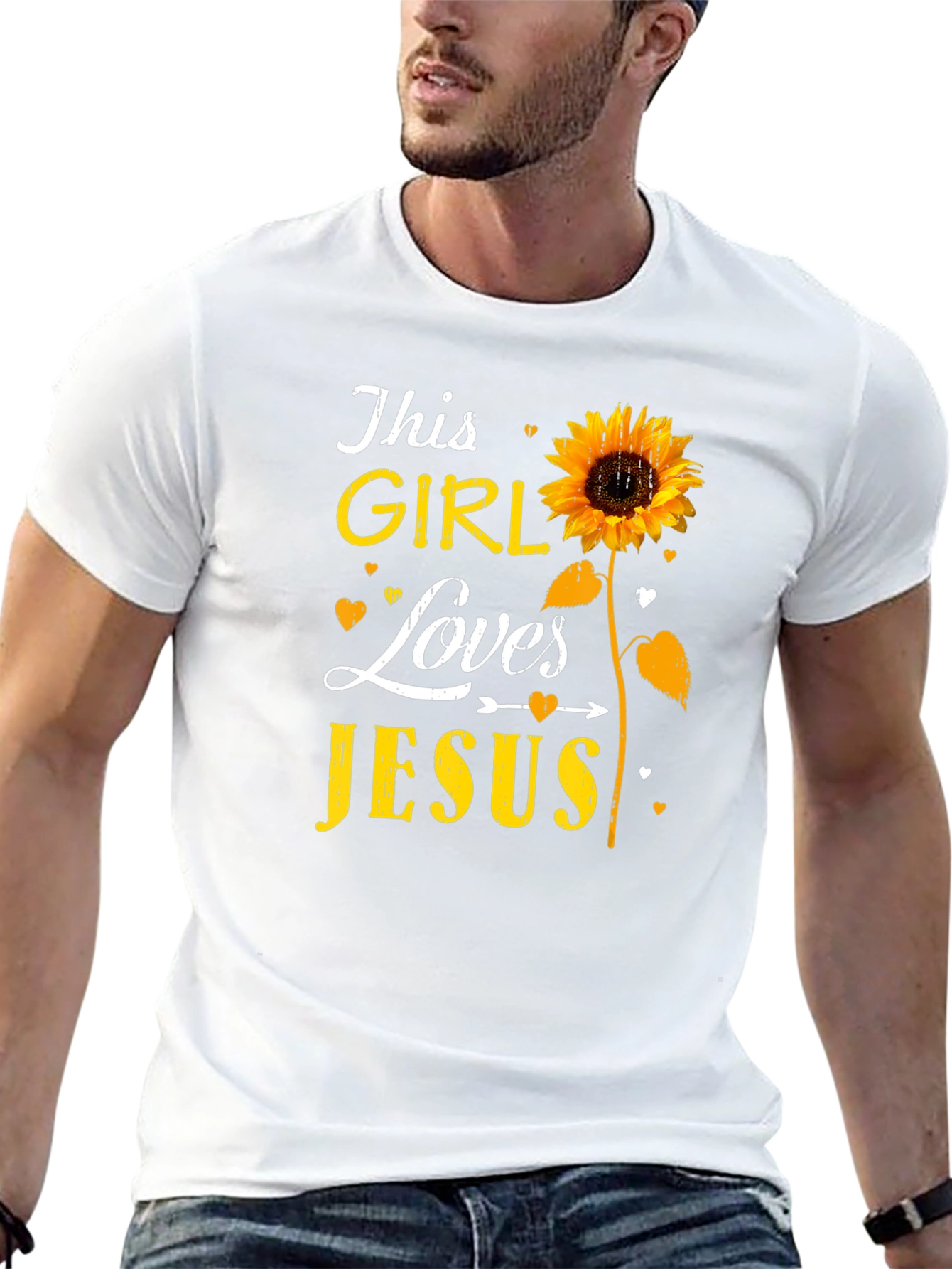 Sunflower This Girl Loves Jesus T-Shirt