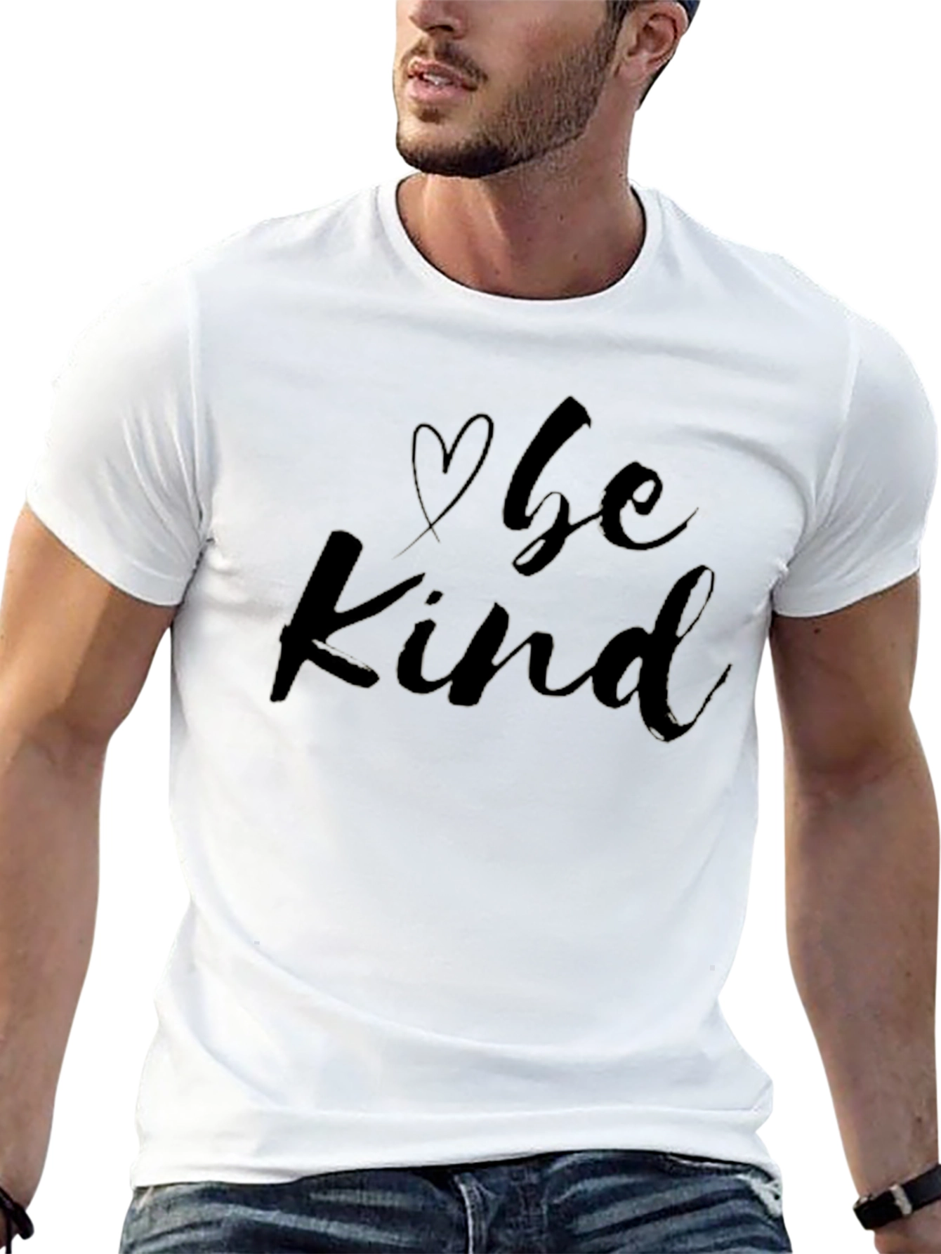 Be Kind Graphic Tee - Soft Black Cotton T-Shirt