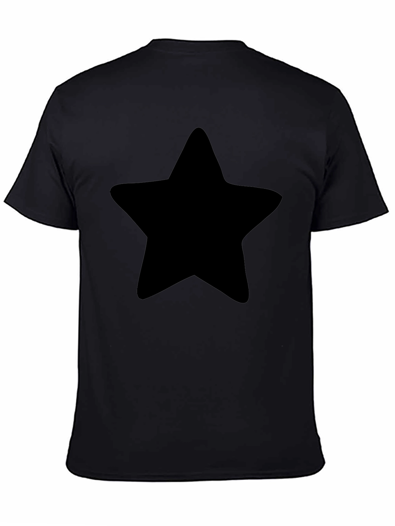 Mens Black Star Graphic T-Shirt