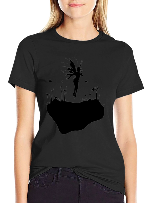 Black Fairy Silhouette T-Shirt