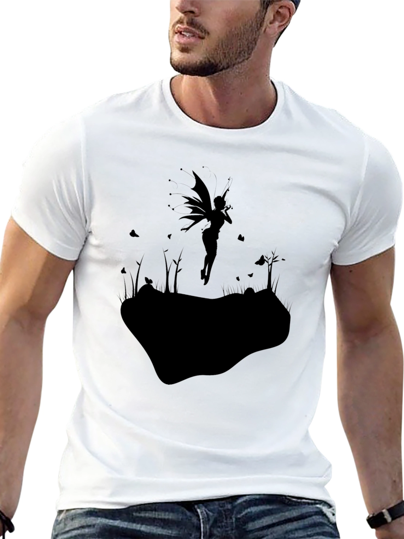 Black Fairy Silhouette T-Shirt