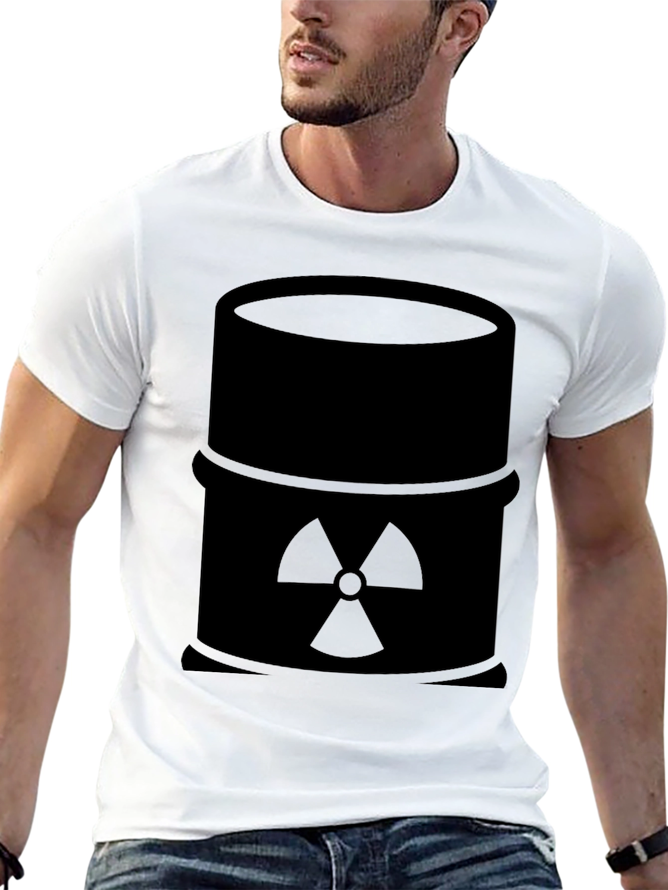Radioactive Barrel Graphic Tee - Black Cotton T-Shirt
