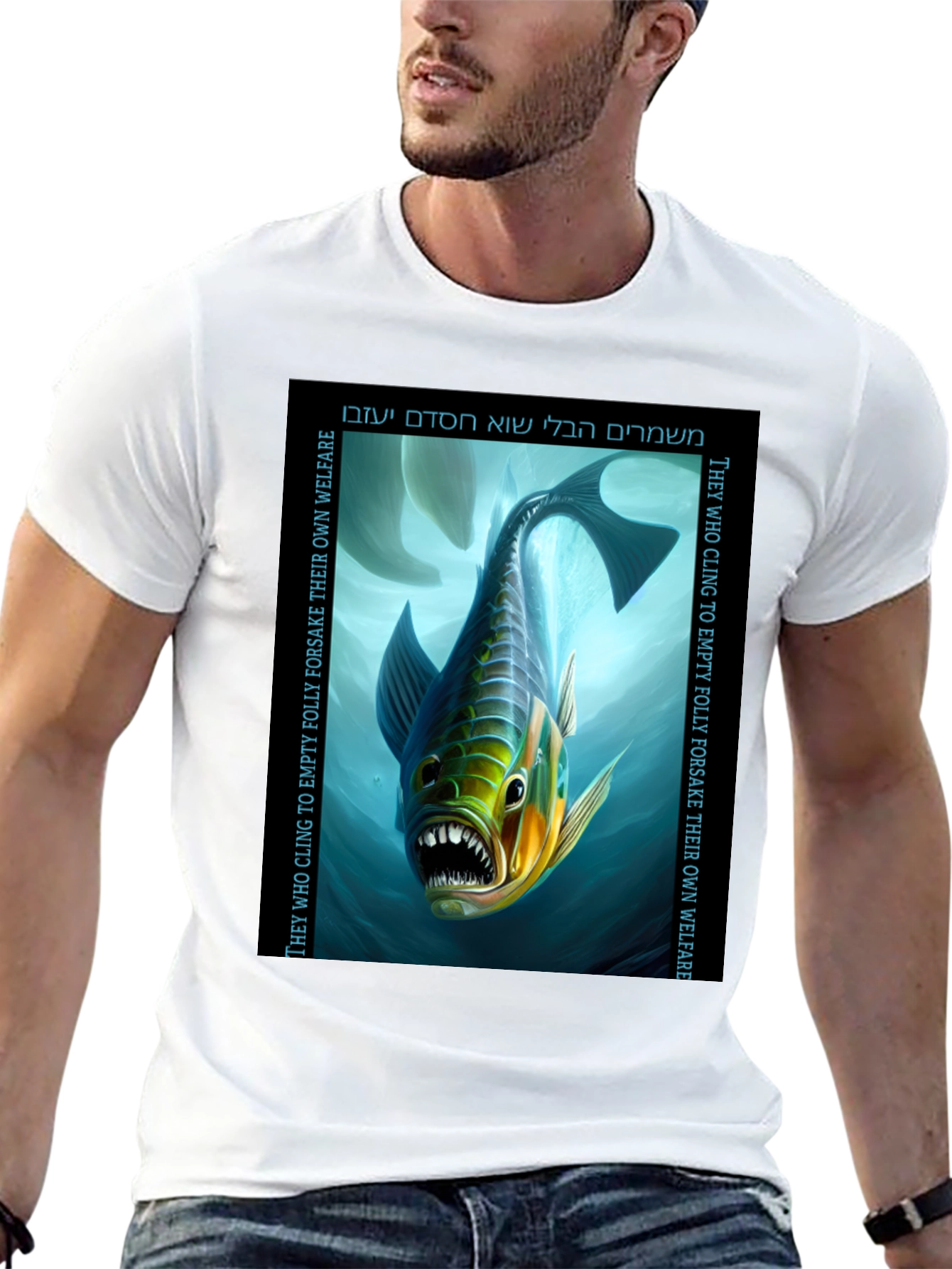Unique Fish Graphic T-Shirt