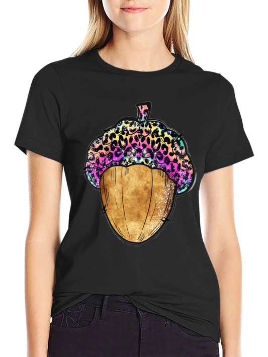 Acorn Leopard Print T-Shirt - Fall Fashion