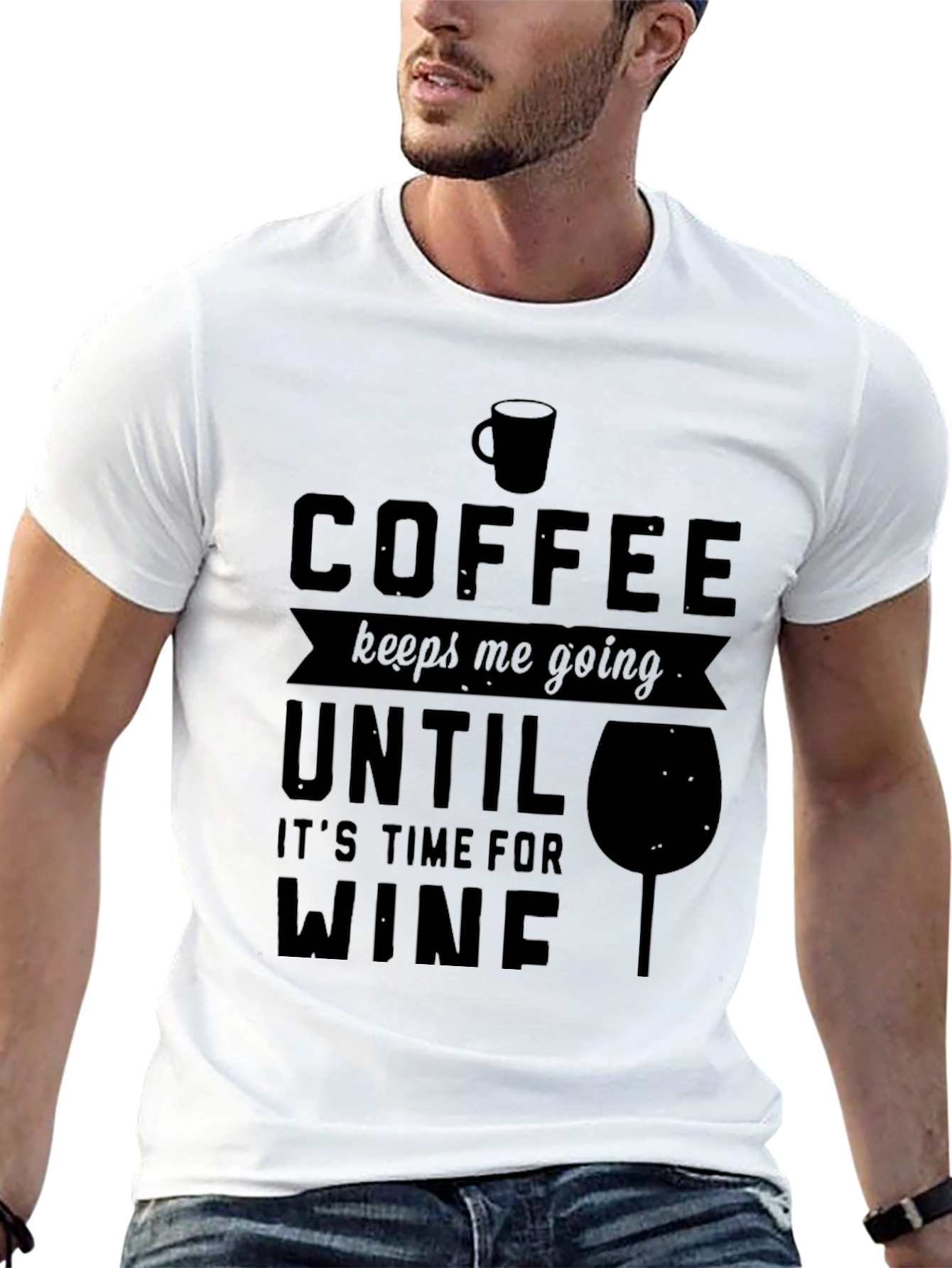Coffee to Wine Graphic Tee - Mens