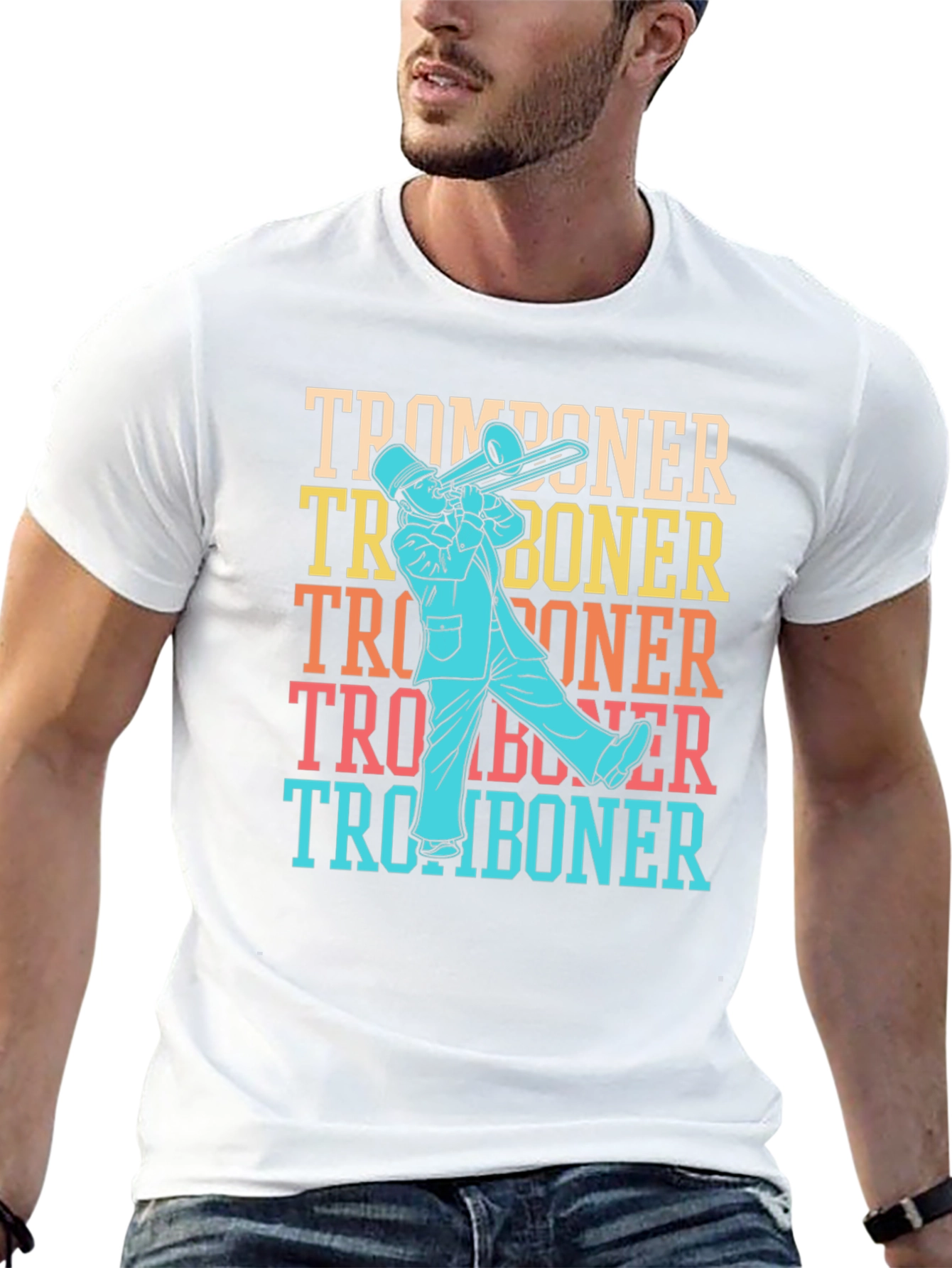 Tromboner Retro T-Shirt: Musical Instrument Tee
