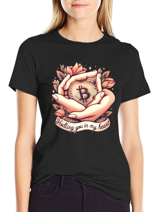 Bitcoin Holding Heart T-Shirt