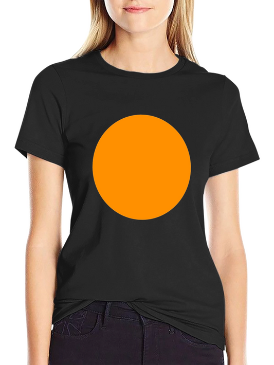 Mens Black T-Shirt with Orange Circle Graphic