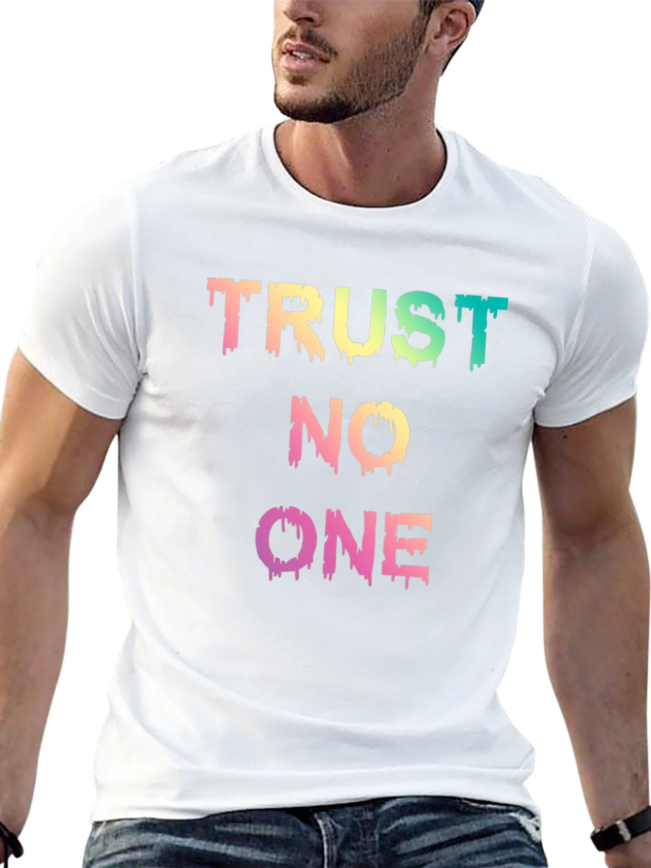 Trust No One Graphic Tee - Mens Black T-Shirt