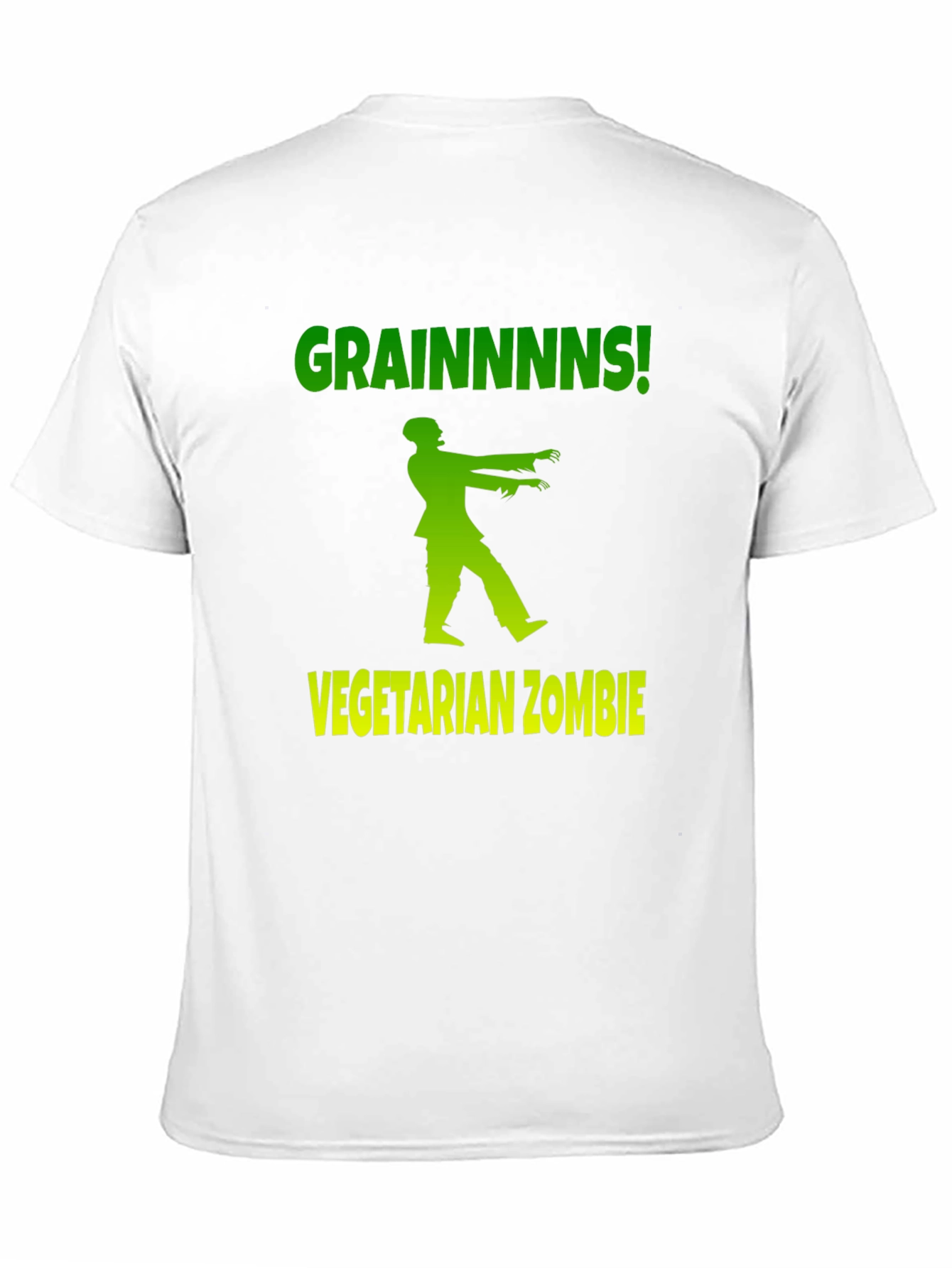 Vegetarian Zombie T-Shirt - Grainnnns! Funny Graphic Tee