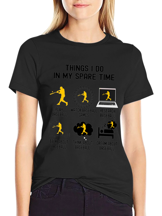 Baseball Spare Time Graphic Tee