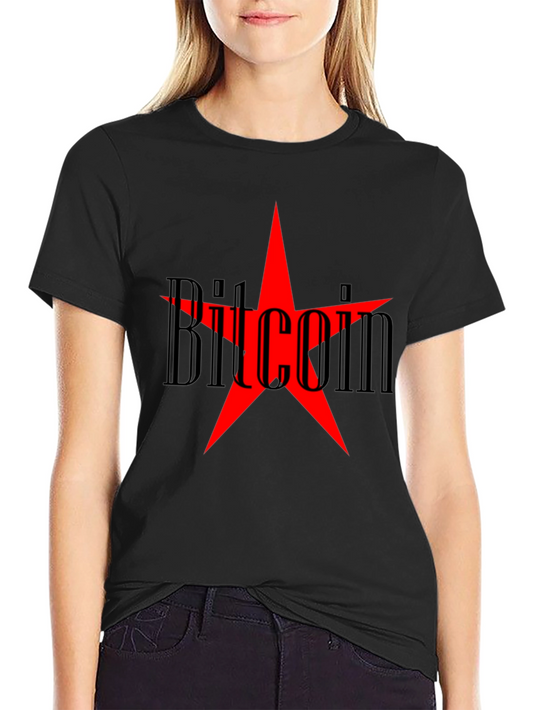 Bitcoin Star Graphic Tee - Crypto Enthusiast T-Shirt