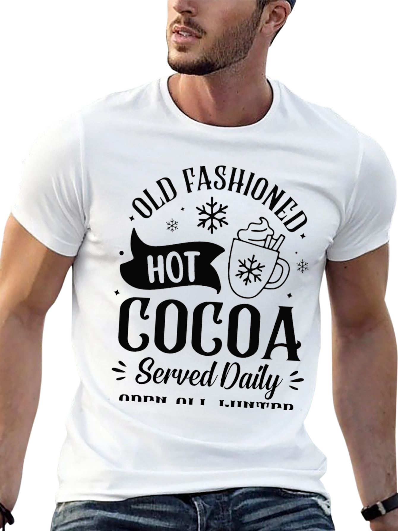 Old Fashioned Hot Cocoa T-Shirt - Winter Holiday Tee