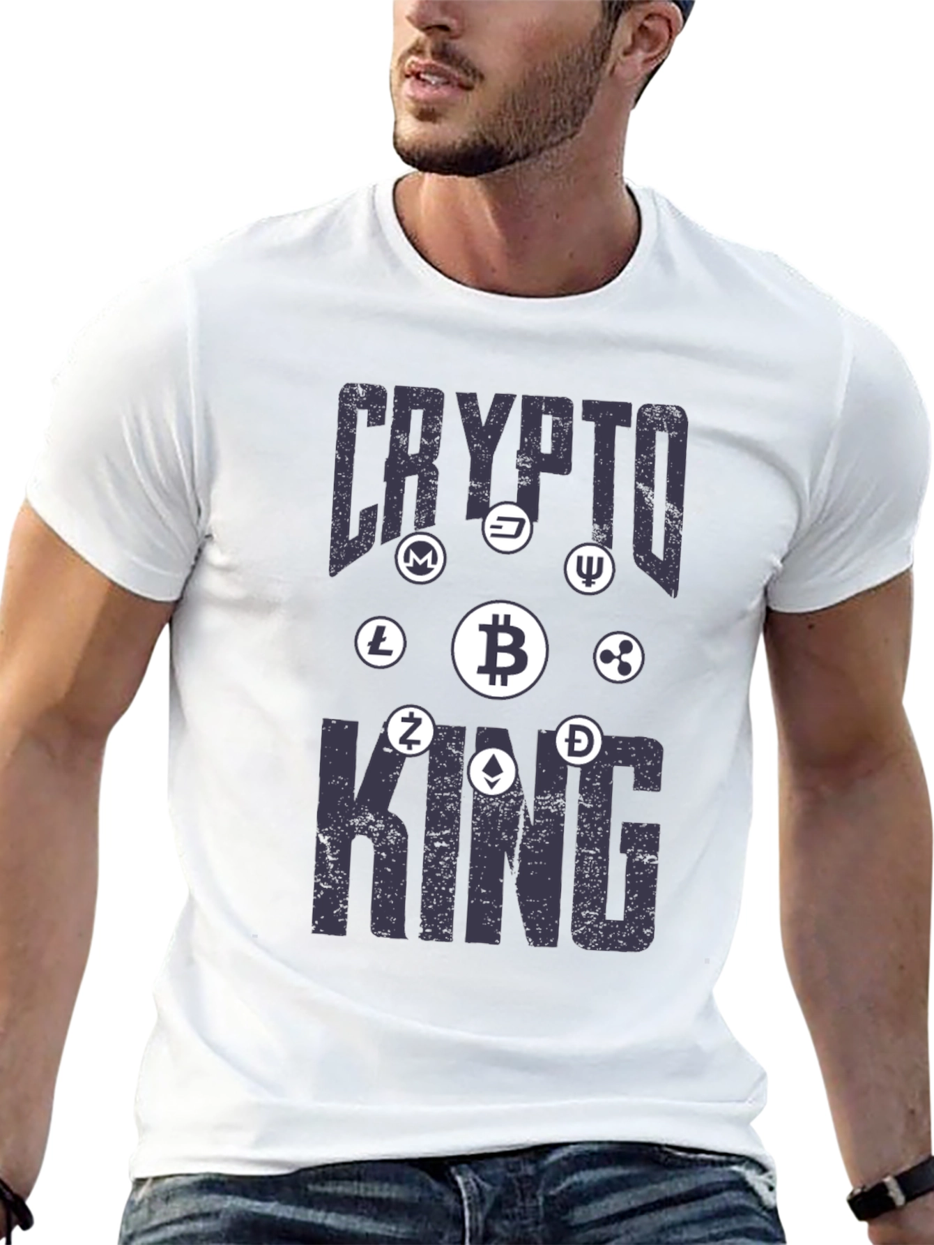 Crypto King T-Shirt - Bitcoin & Altcoin Design