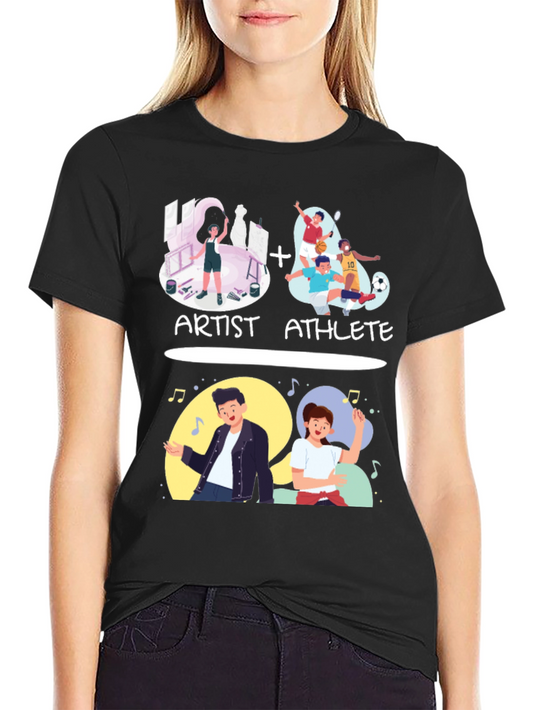 Artist Athlete Graphic Tee - Unique Hobby Fusion Shirt