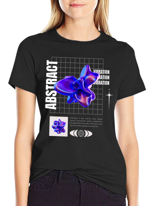 Abstract Vibration Graphic T-Shirt - Modern Style