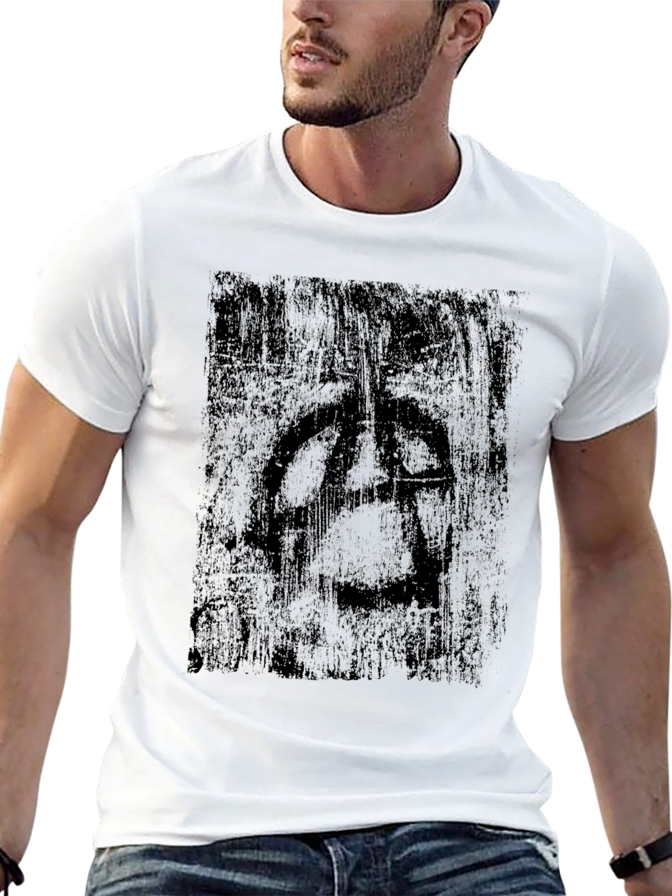 Distressed Graphic Black T-Shirt