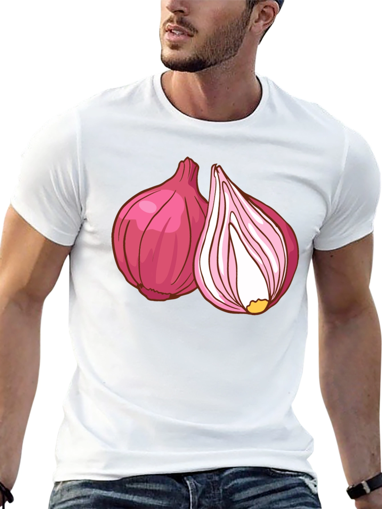 Red Onion Graphic T-Shirt - Fresh Food Tee