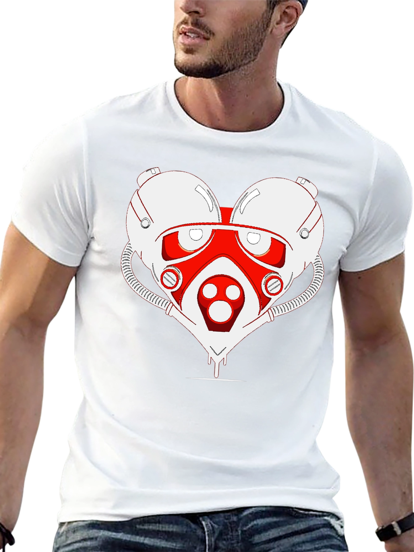 Sci-fi Heart T-Shirt - Unique Graphic Tee