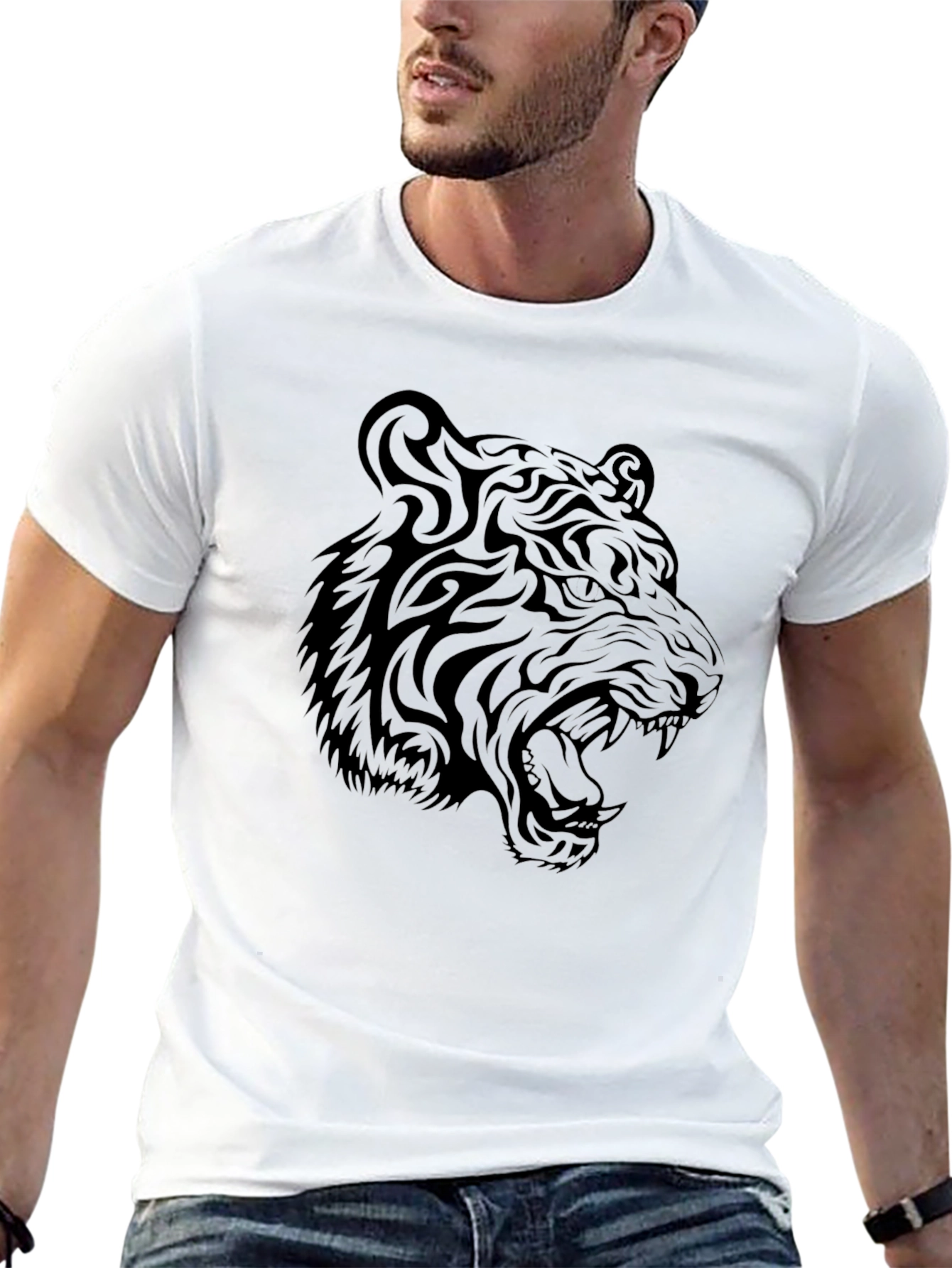 Tiger Graphic Black T-Shirt