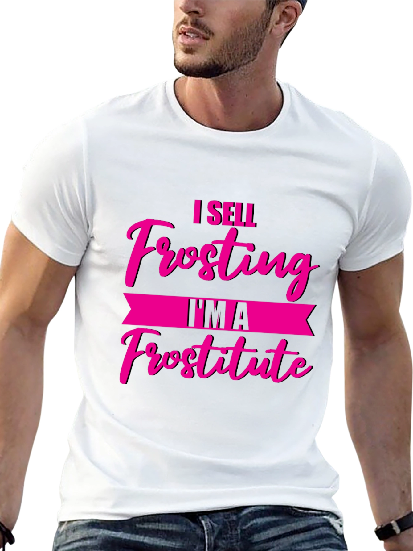 Funny I Sell Frosting Im A Frostitute Black T-Shirt