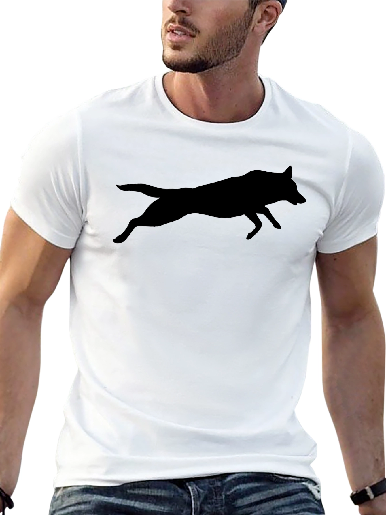 Black Wolf Graphic Tee - Unisex Crew Neck