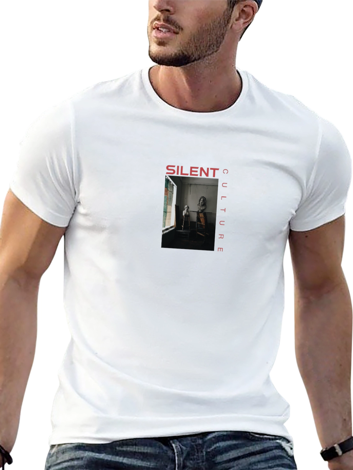 Silent Culture Graphic Print Black T-Shirt