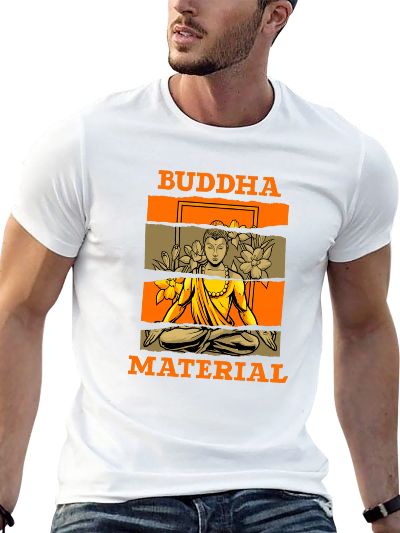 Buddha Material Graphic T-Shirt