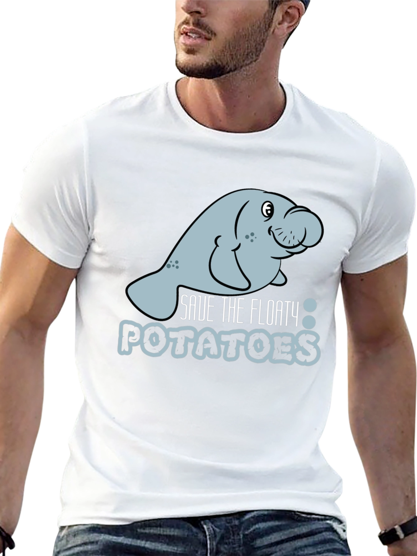 Save the Floaty Potatoes Manatee Graphic Tee
