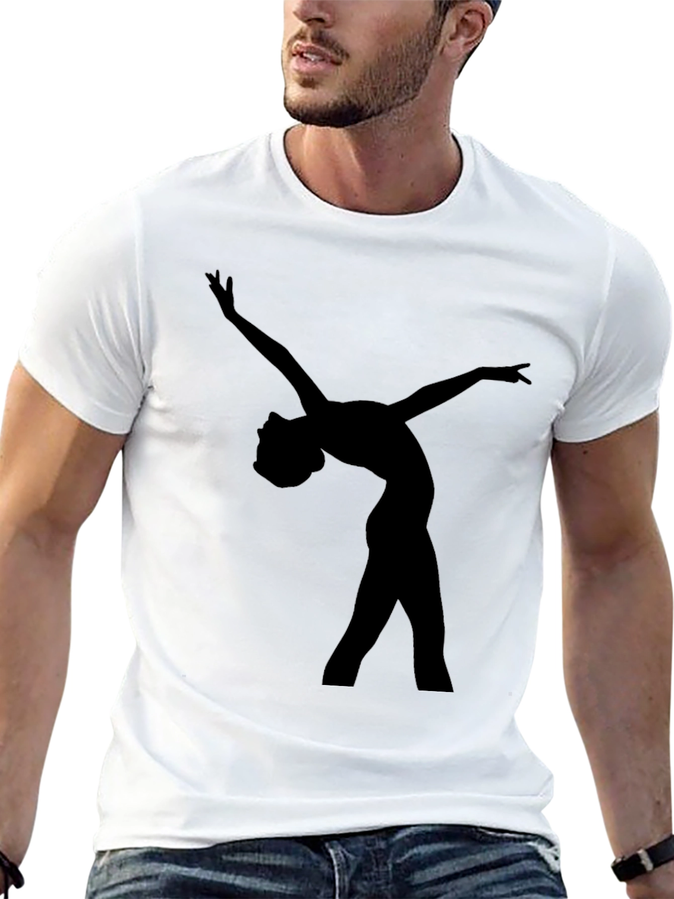 Black Dancer Silhouette Graphic Tee - Unisex