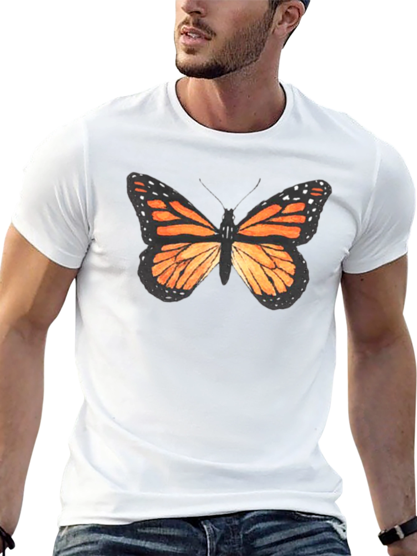 Butterfly Graphic Black T-Shirt