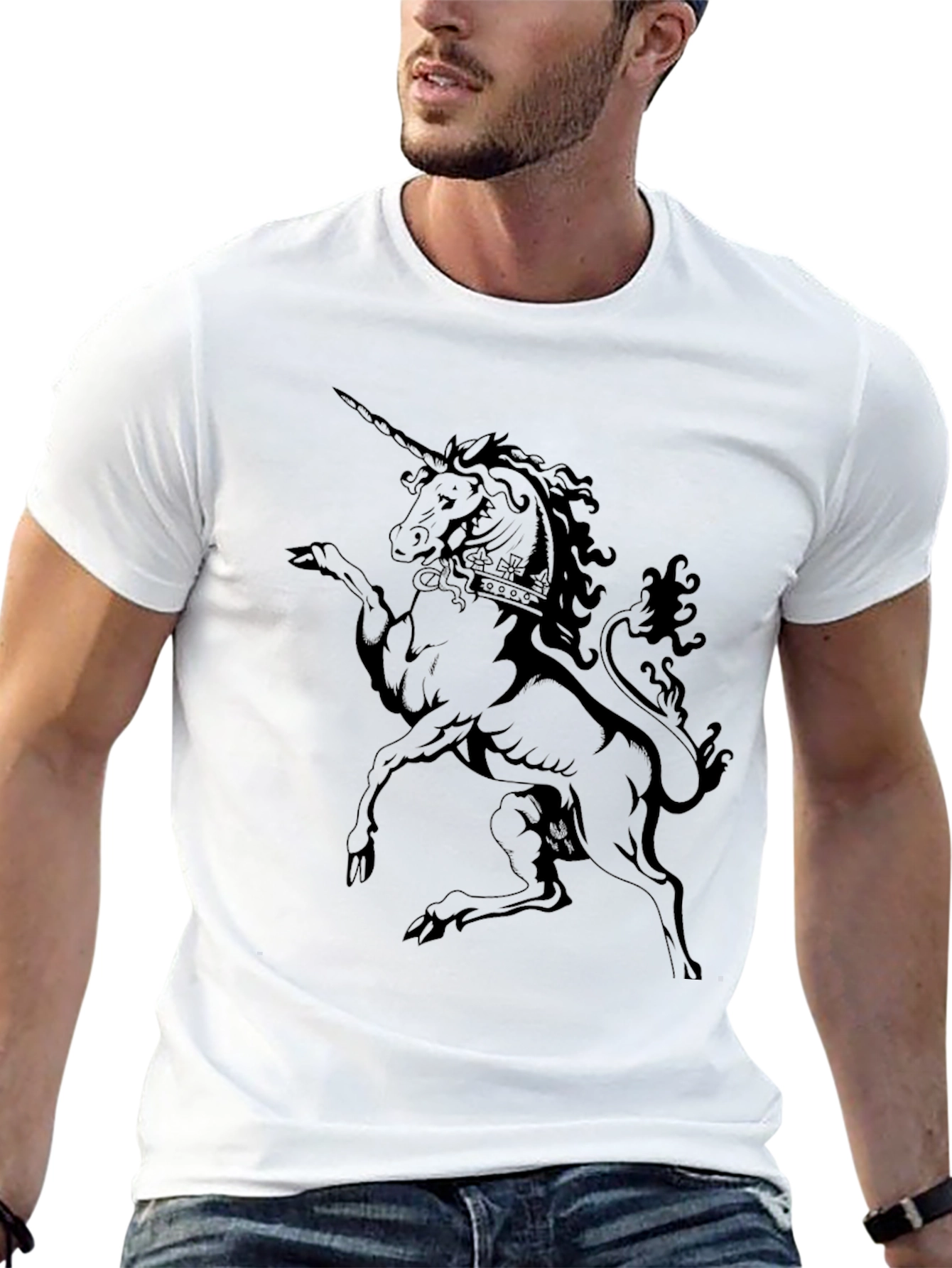 Unicorn Graphic Black T-Shirt