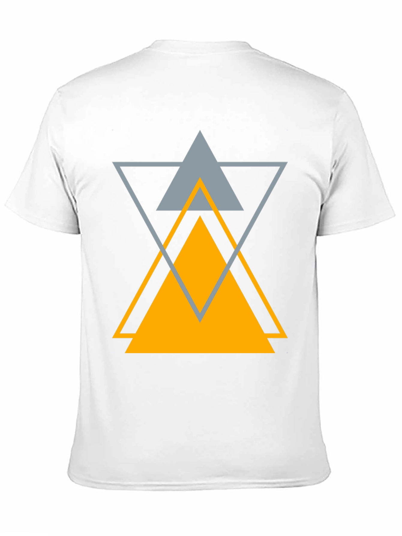 Abstract Geometric Triangle Graphic Tee - Black