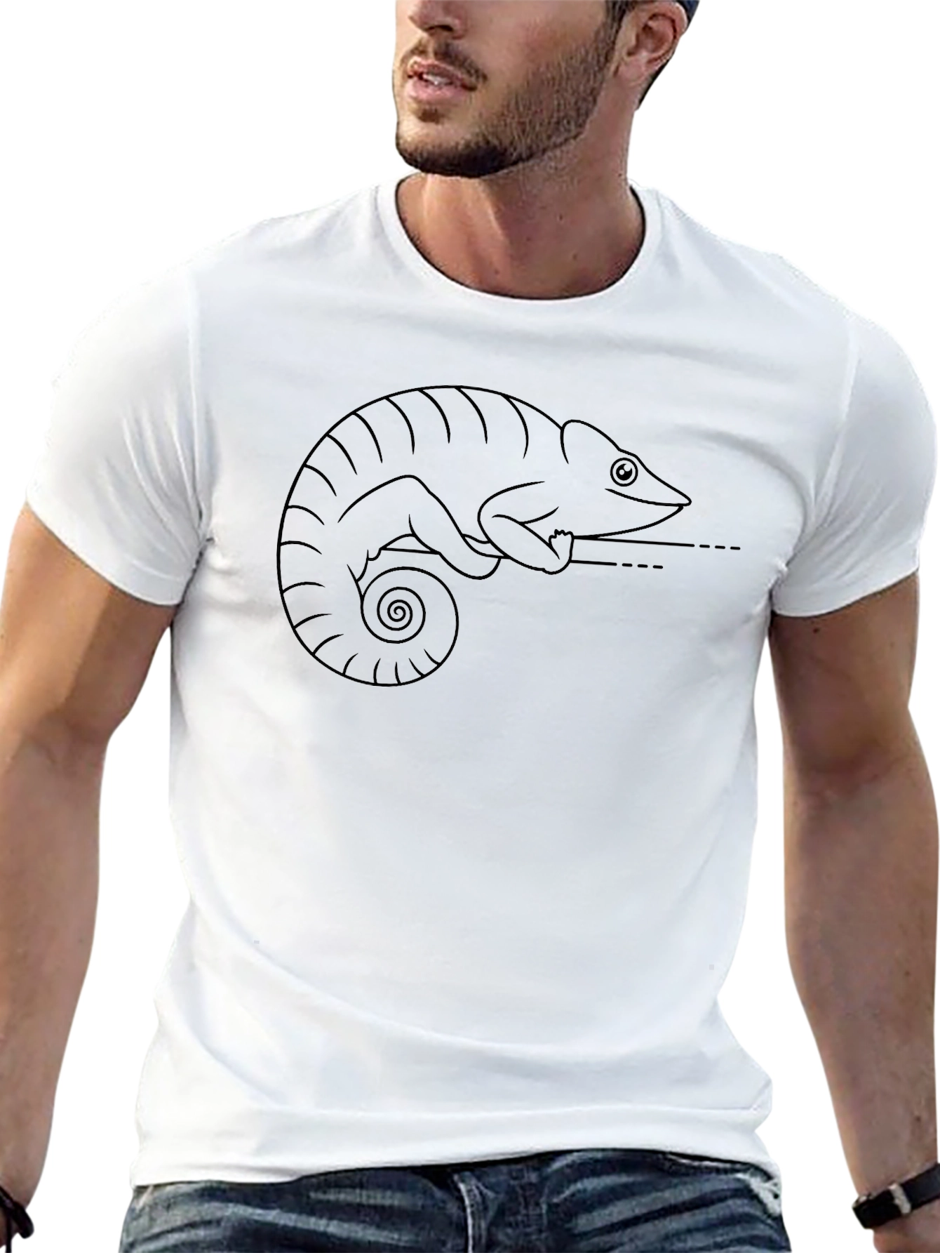 Chameleon Graphic T-Shirt - Black