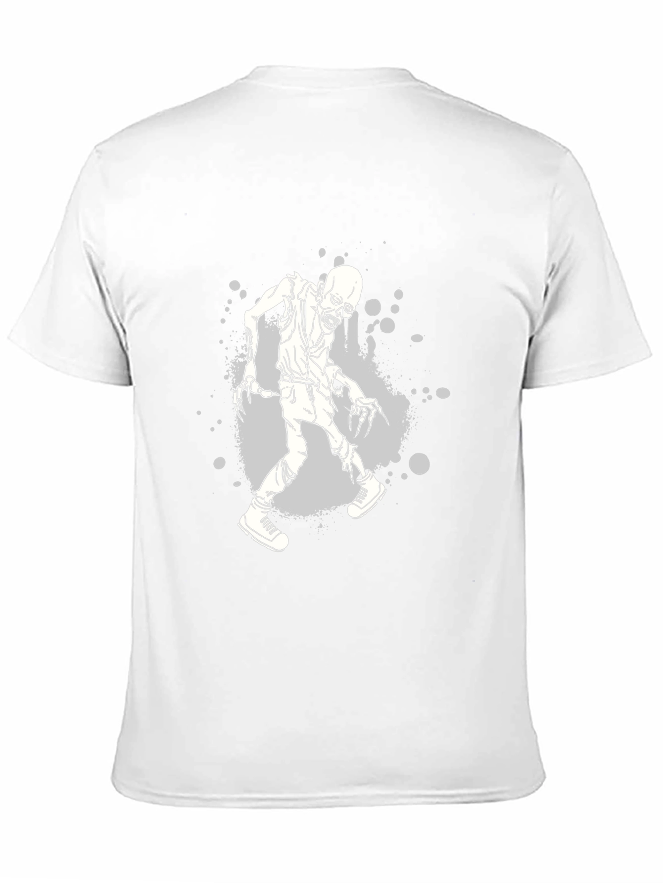 Zombie Graphic Print Black T-Shirt
