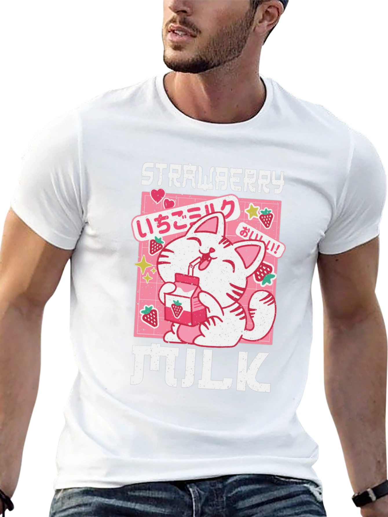Strawberry Milk Anime Graphic T-Shirt