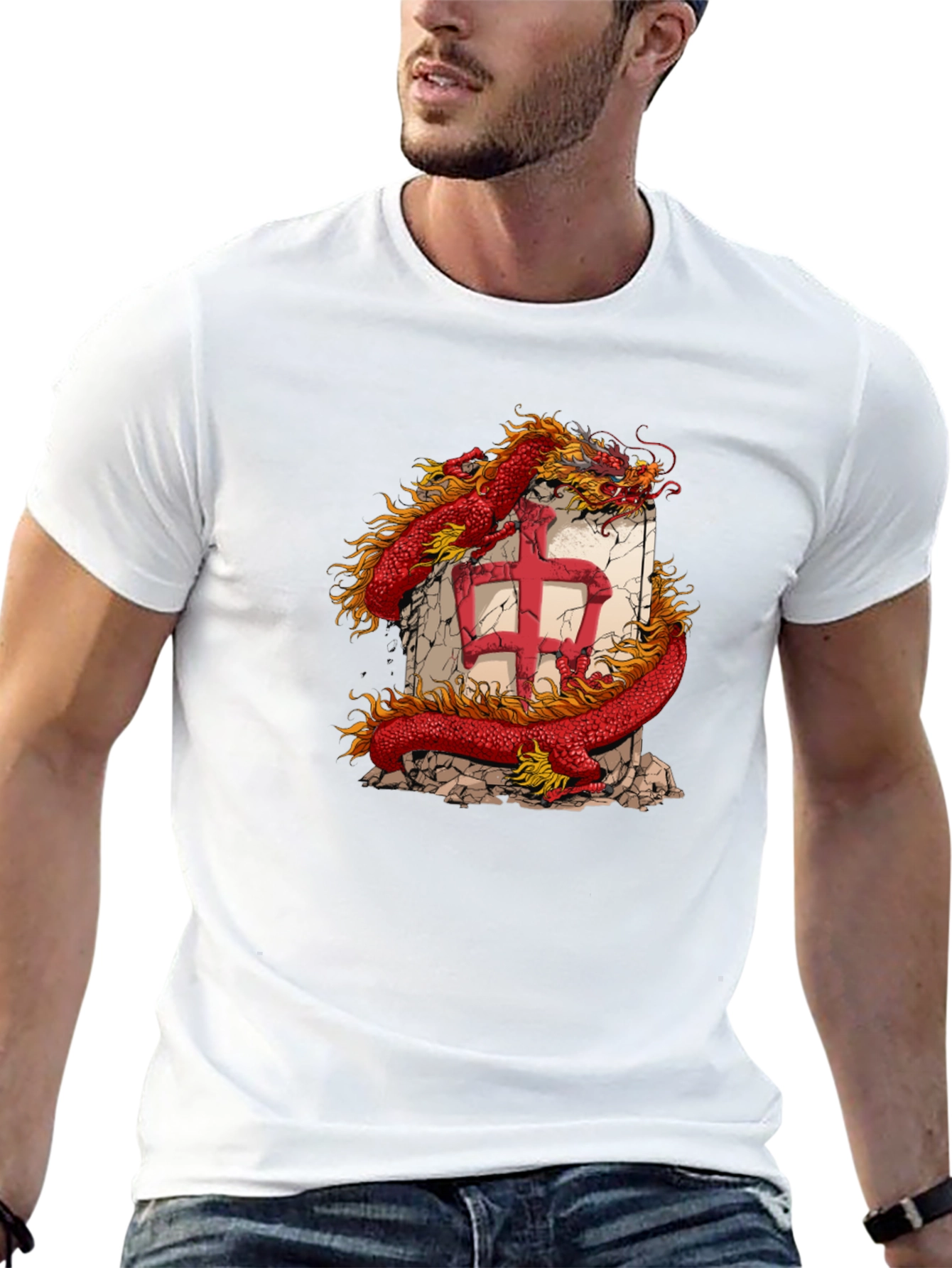 Dragon Graphic Tee - Black