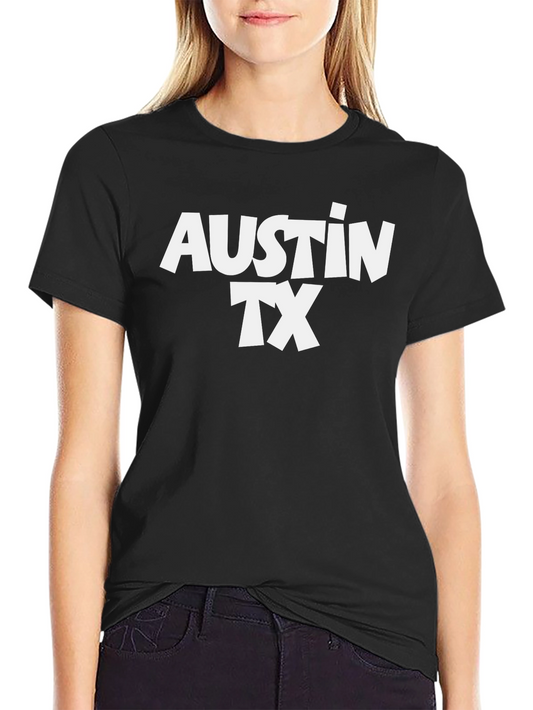Austin TX Black T-Shirt - City Pride
