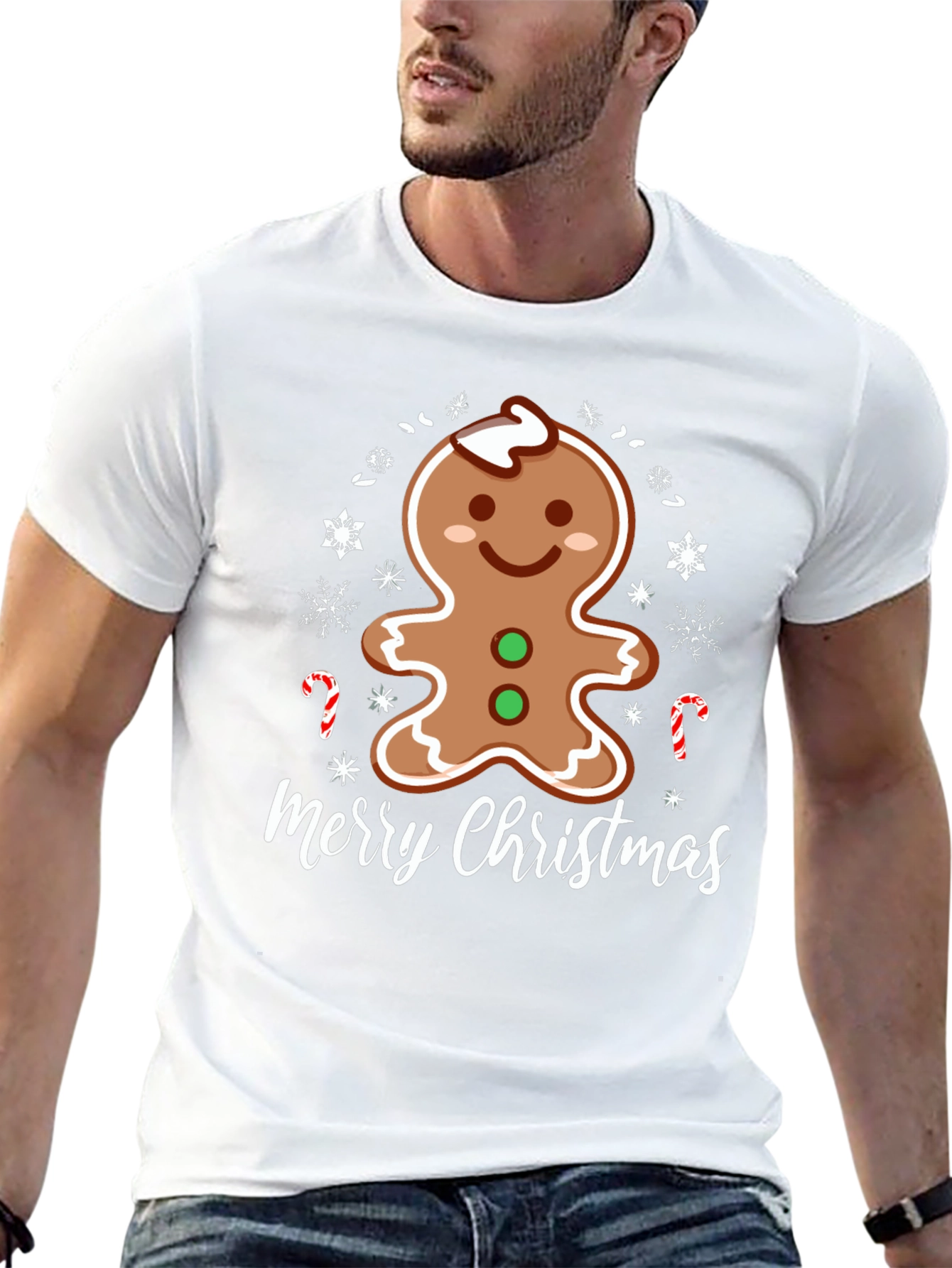 Merry Christmas Gingerbread Man Holiday T-Shirt