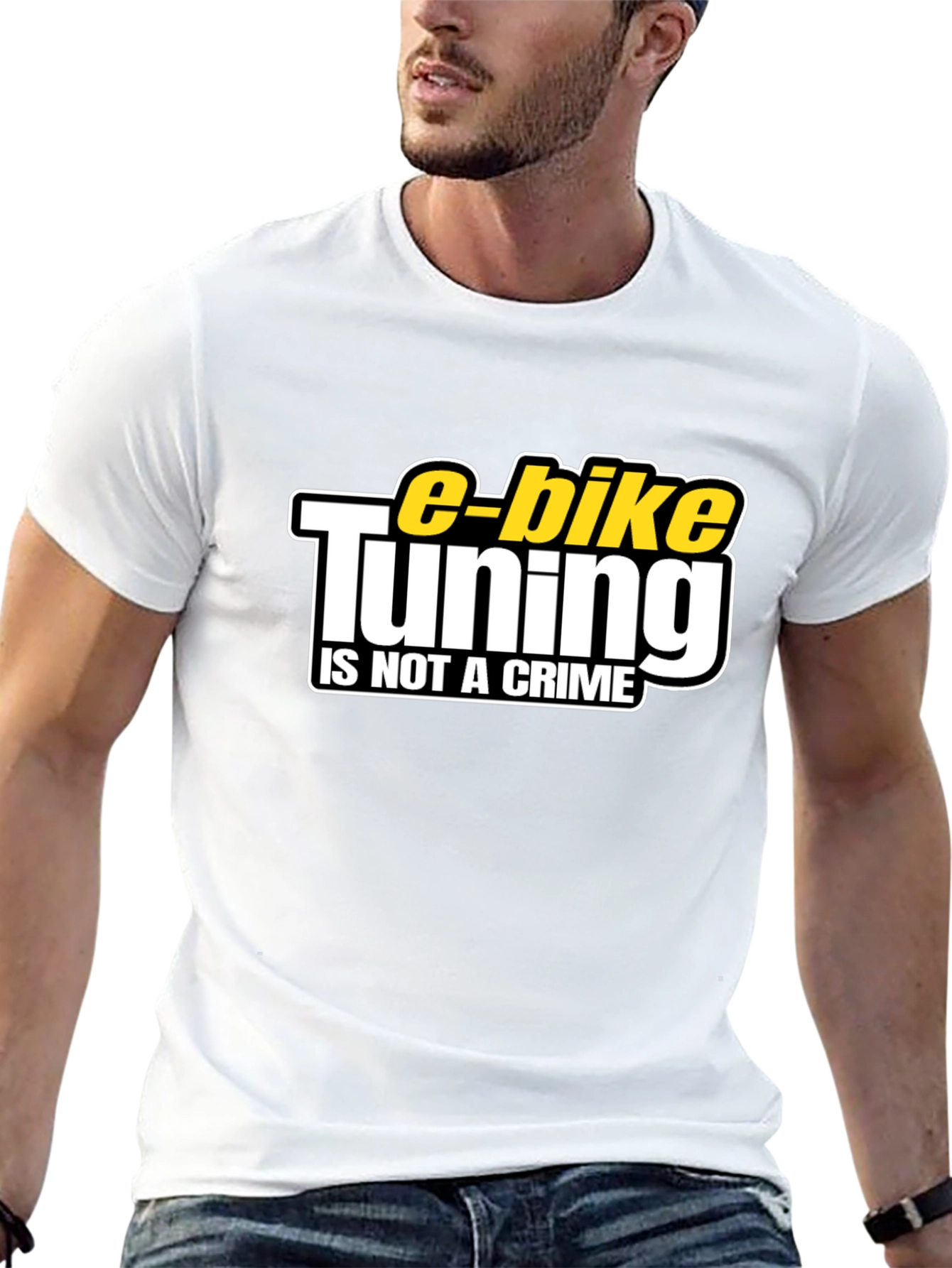 E-Bike Tuning is Not a Crime Black T-Shirt