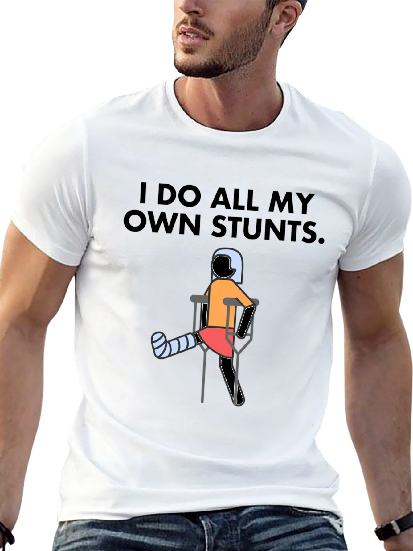 I Do All My Own Stunts Graphic Tee