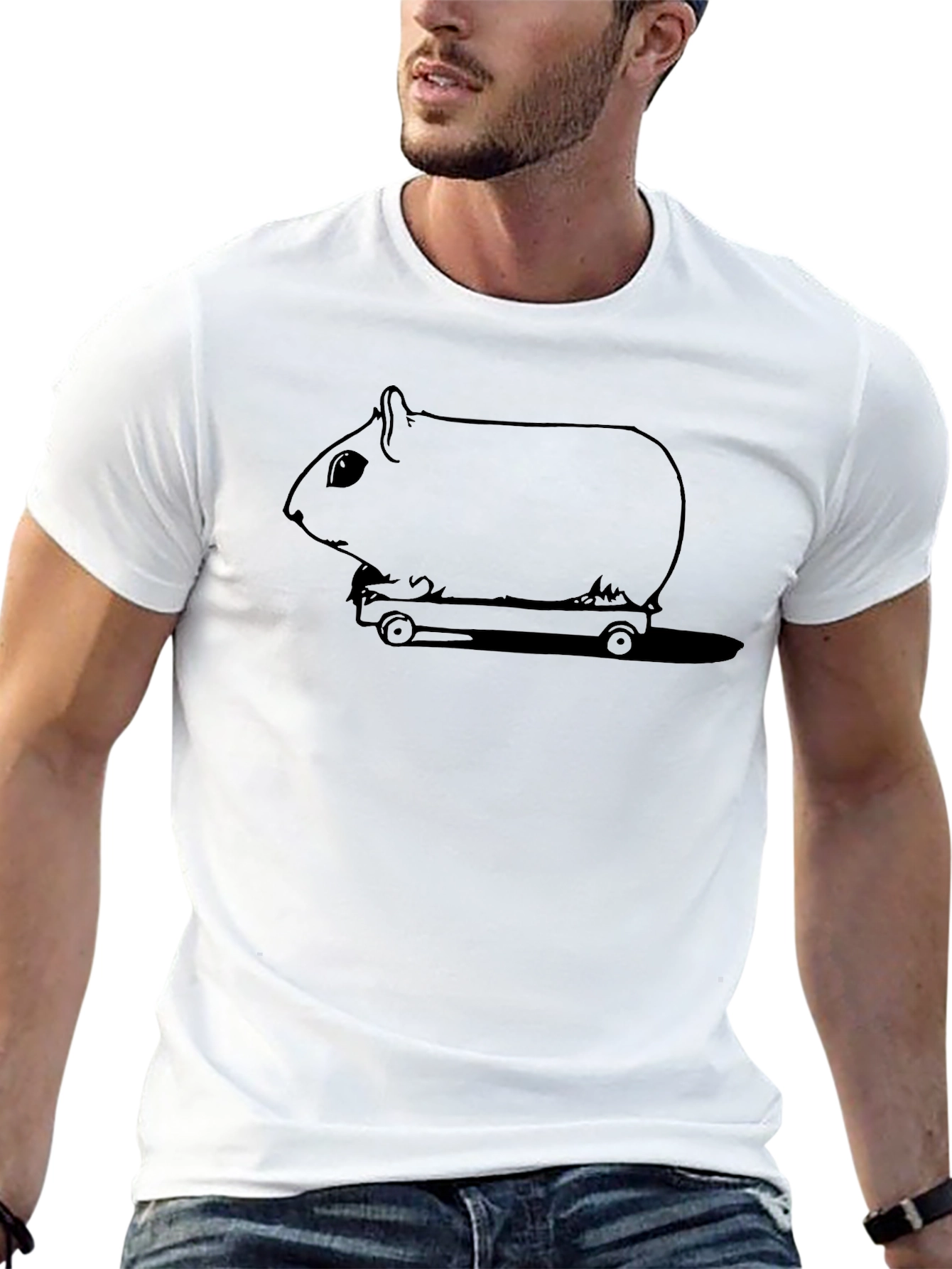 Guinea Pig Skateboard T-Shirt