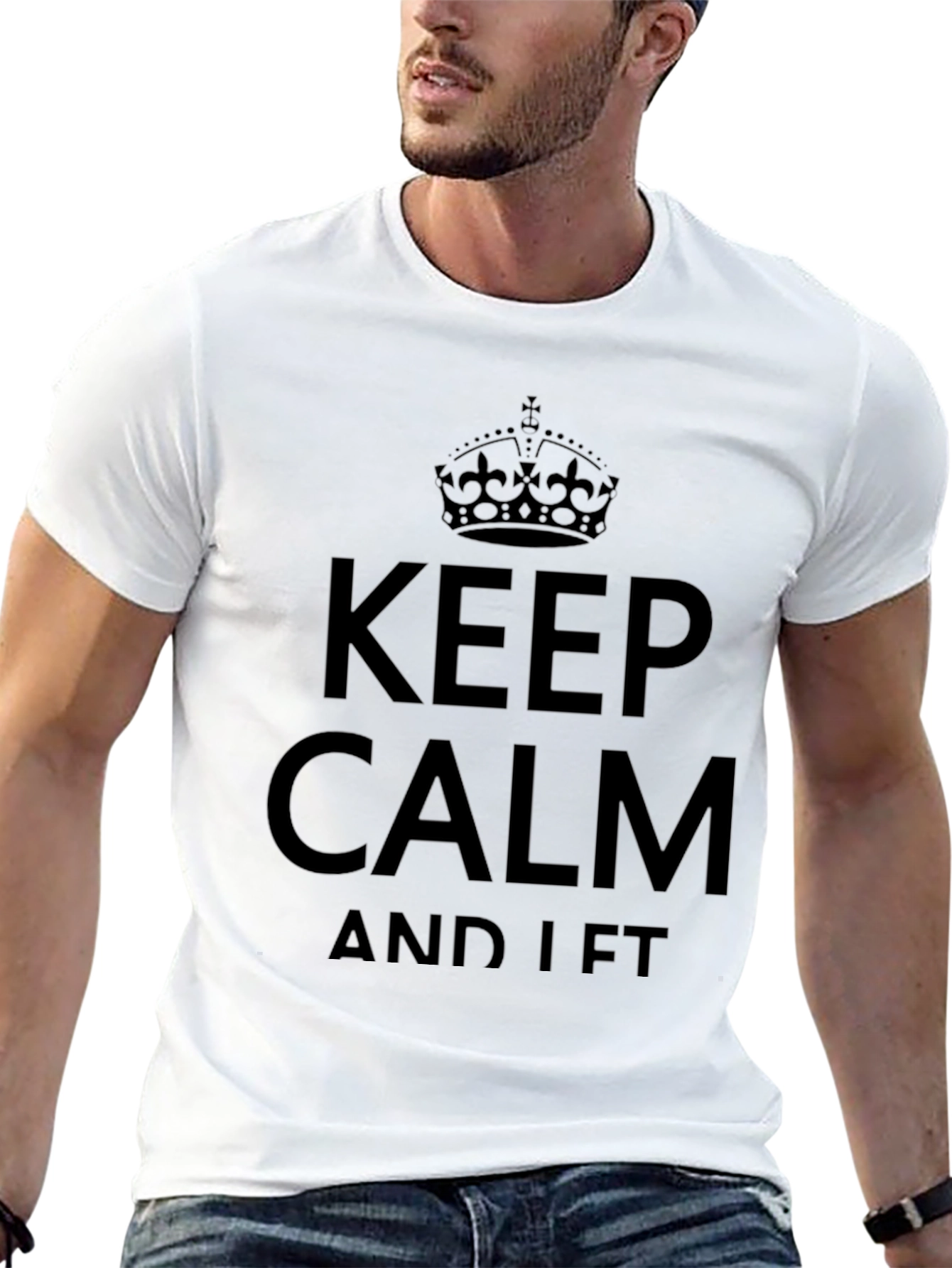 Keep Calm & Lift Black Graphic Tee