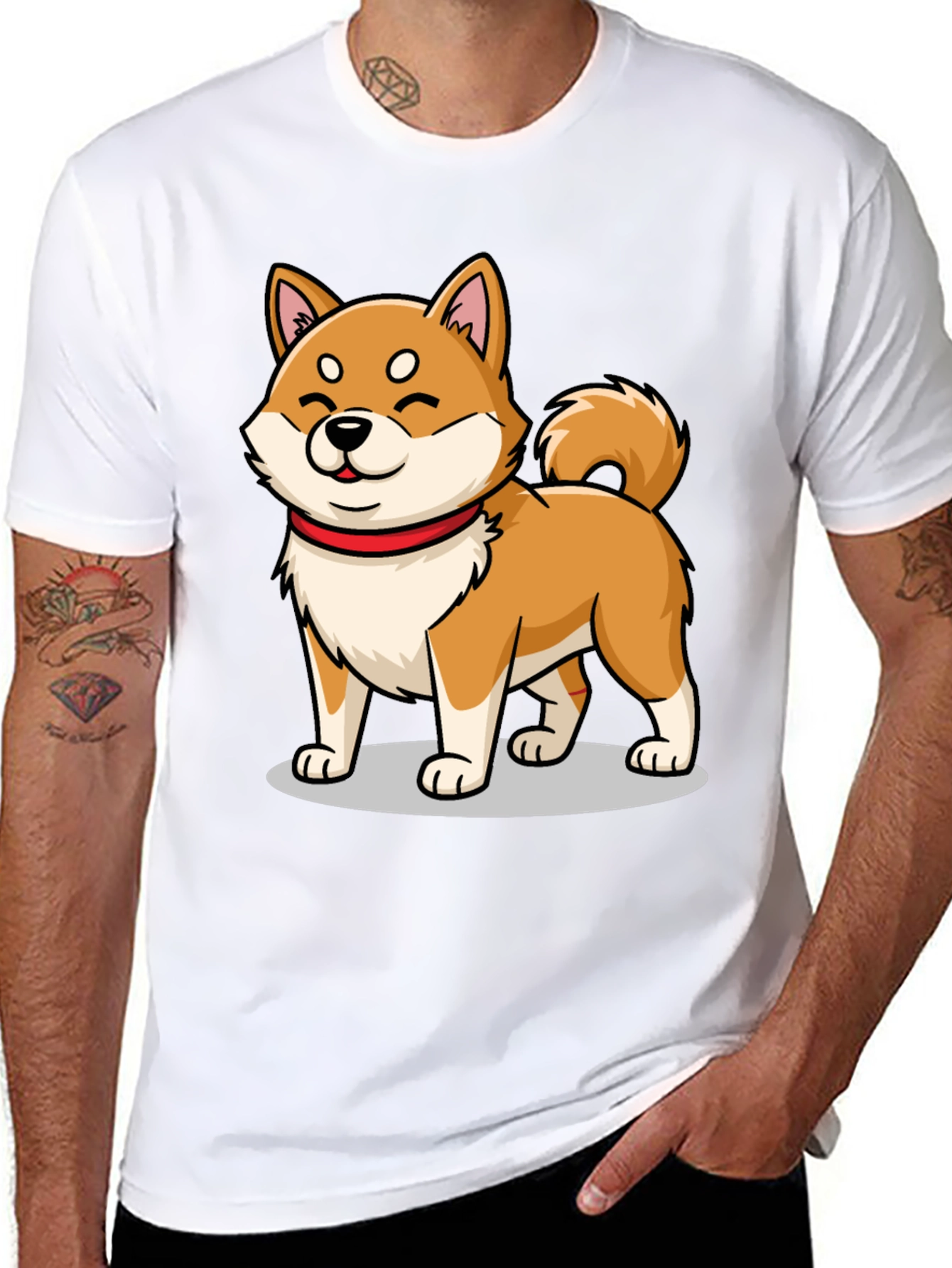 Shiba Inu Dog Graphic Tee - Cute Anime Style