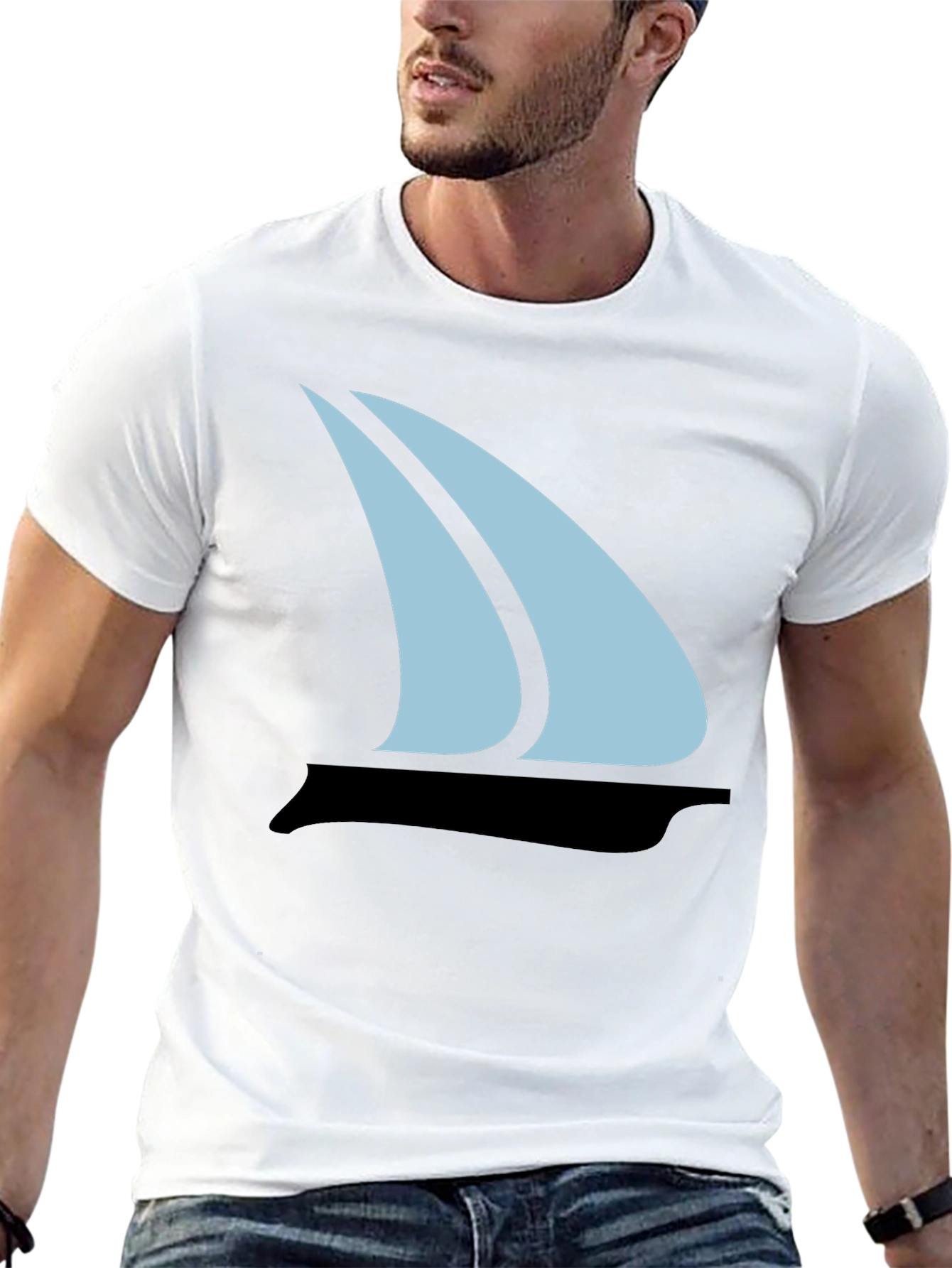 Sailboat Graphic Tee - Mens Black T-Shirt