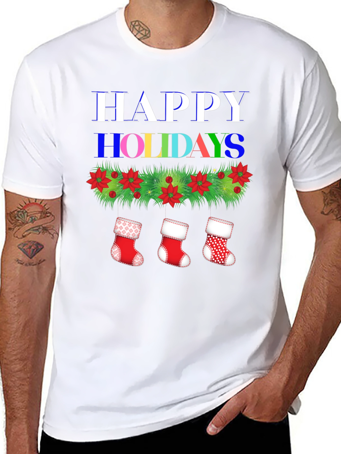 Festive Happy Holidays Graphic Tee