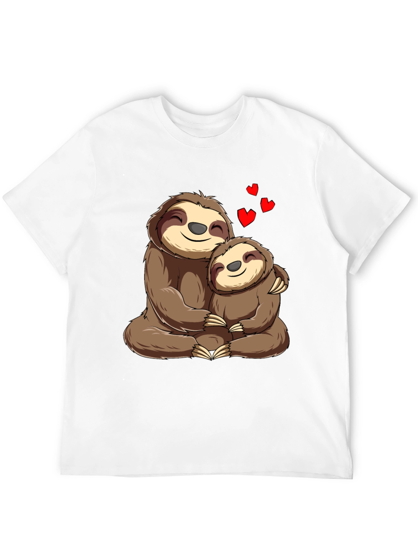 Sloth Mama & Baby Hug T-Shirt: Heartfelt Comfort