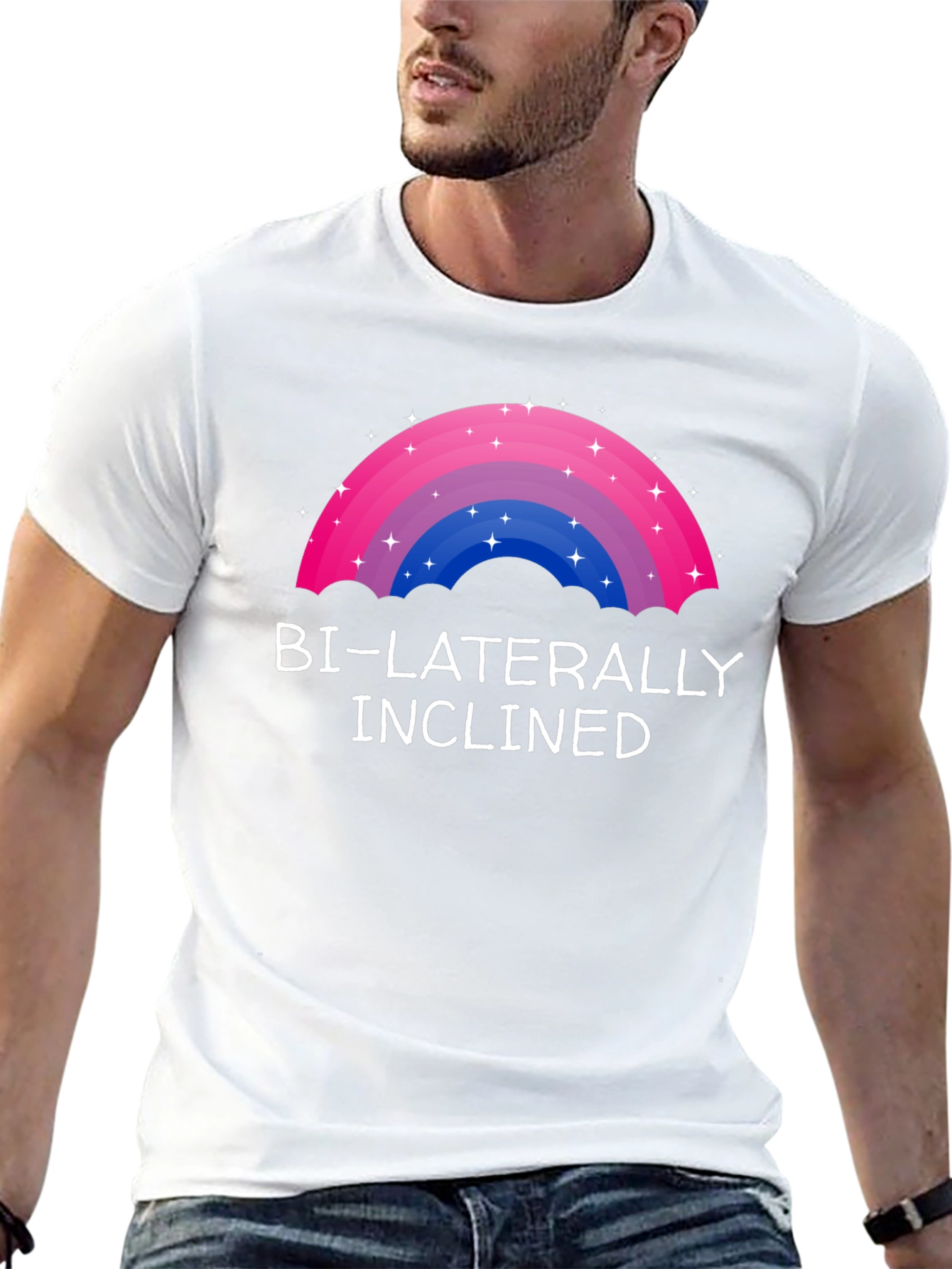 Bi-Laterally Inclined Bi Pride T-Shirt