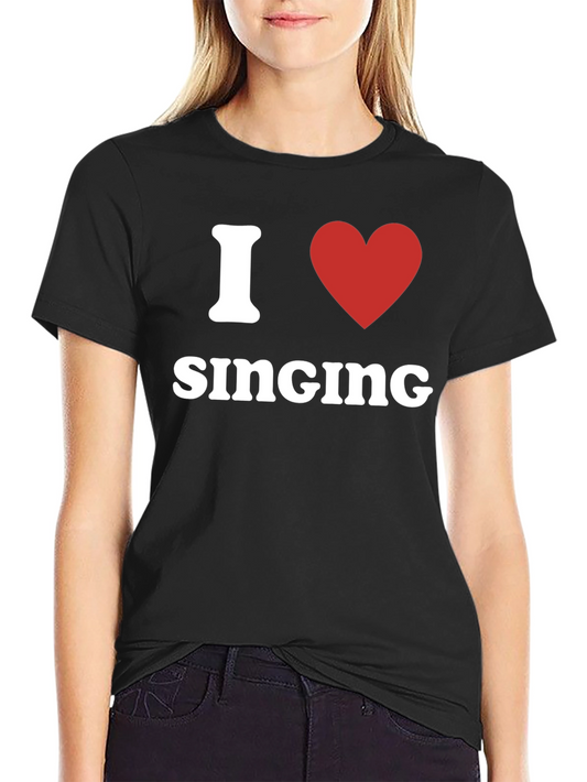 I Heart Singing Black T-Shirt
