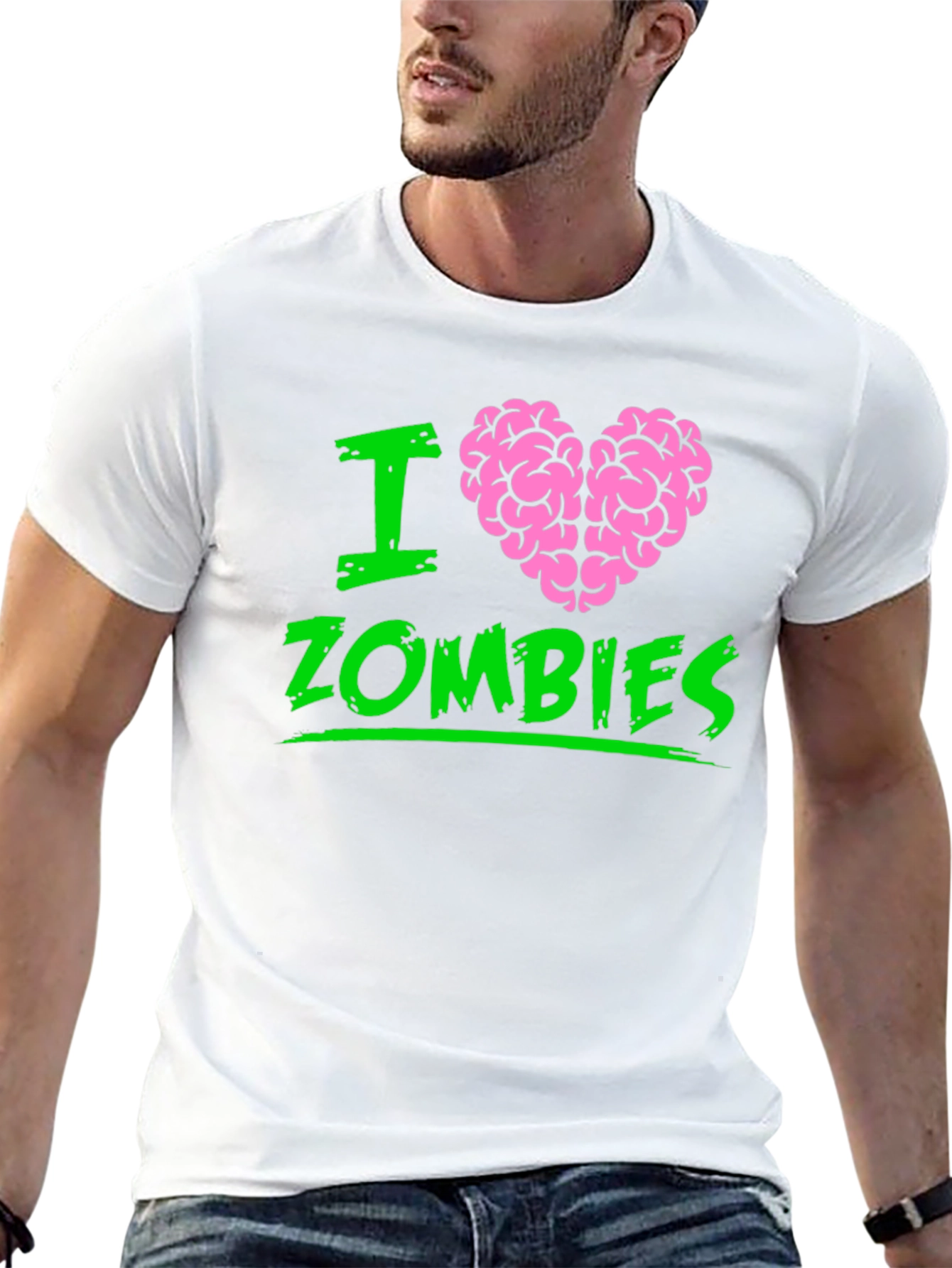 I Heart Brains Zombies Graphic T-Shirt